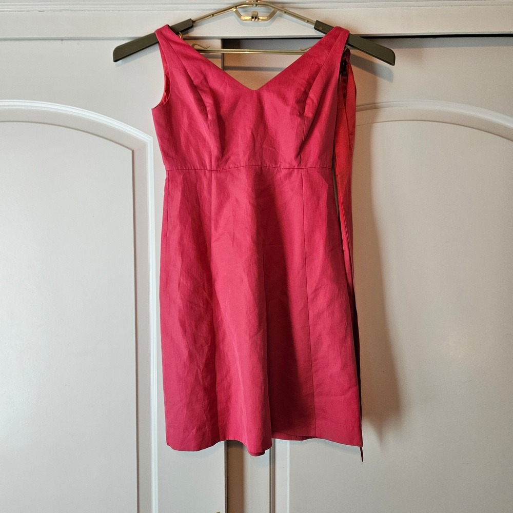 Vintage J.Crew Sheath Dress 6P Pink Cotton Babydoll Y2K Feminine Homecoming Hoco